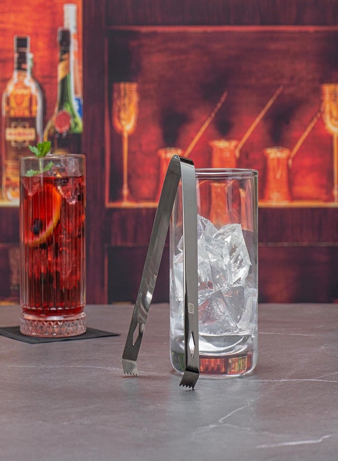 ProKitchen.Homes ProKitchen Stainless Steel Ice Tong Diamond for Cocktails - with Claw Grip Teeth, Ergonomic Grip Metal Tongs, Ice Picker for Bar and Home - Silver - Image 4